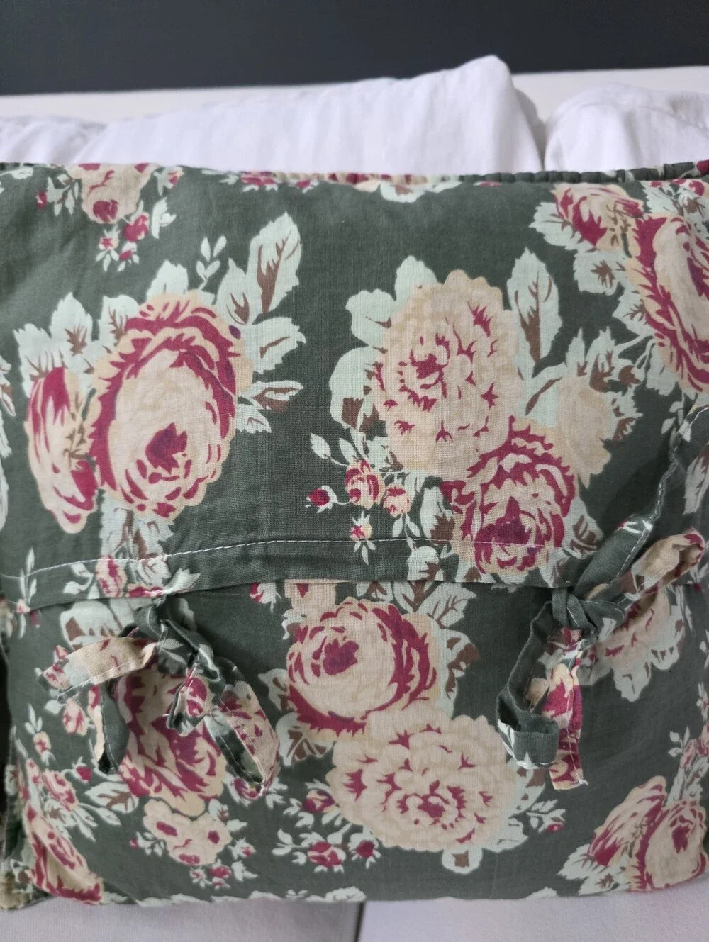 Set Of 3 Shabby Chic Garden Floral Cottagecore Accent Pillow Covers 16x16